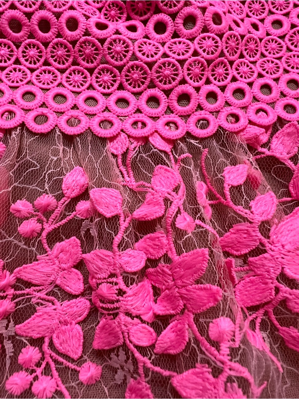 NWT Bronx and Banco Megan Mini Dress M Pink Lace Illusion Mesh Saks $450 - Picture 11 of 16